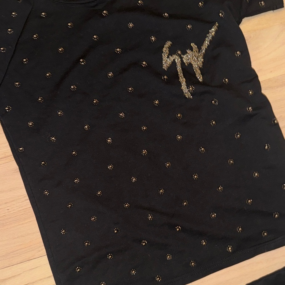 Black Studded T-Shirt and Pants Set - Picture 5 of 15